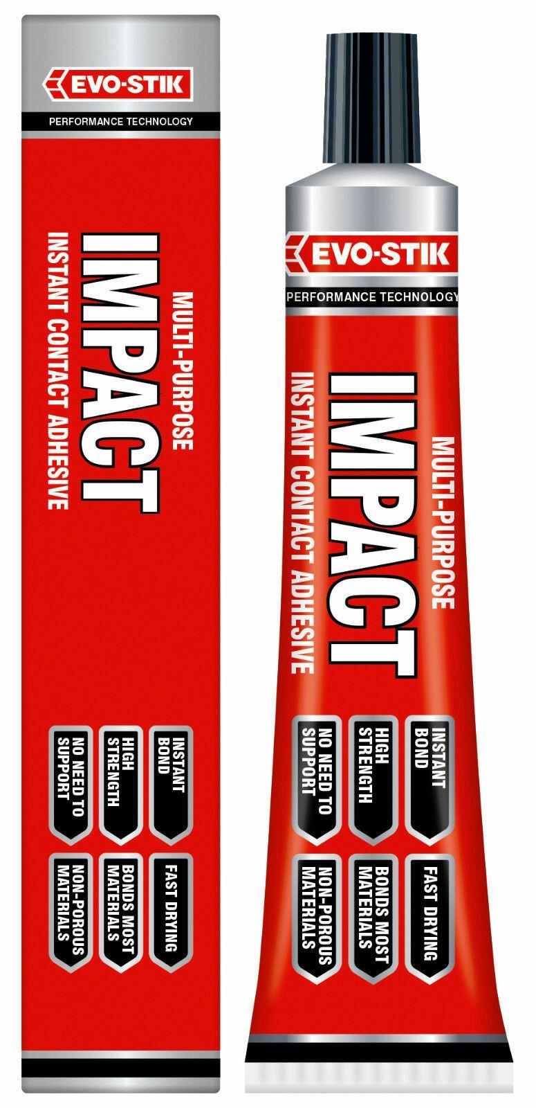 Evo-Stick IMPACT Sofortkontaktkleber 30g oder 65g Tube Mehrzweck - Bild 2 von 3