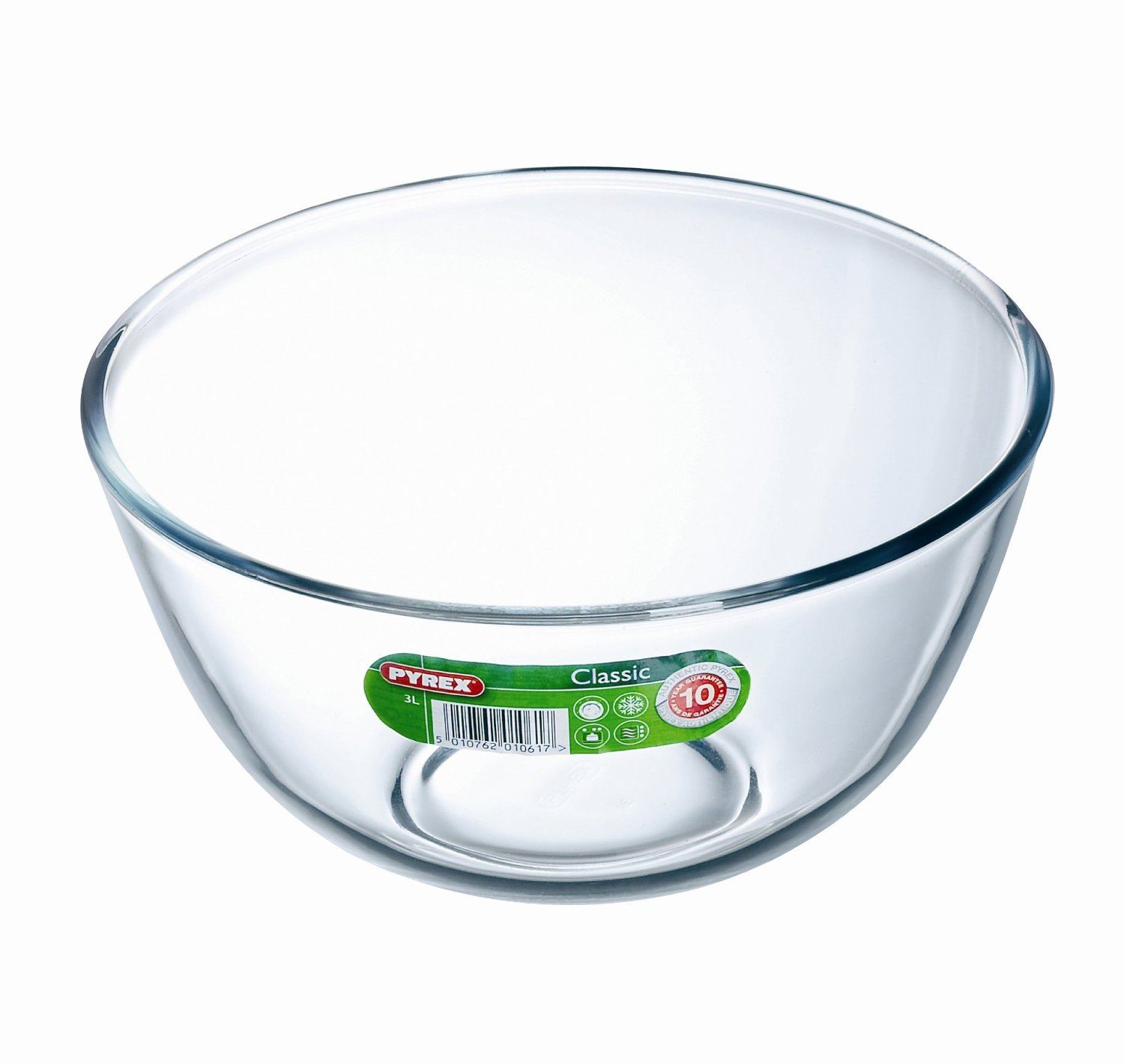 Pyrex Glass Mixing Bowl 3L Fridge Microwave Dish Storage Ovenproof Baking Cook