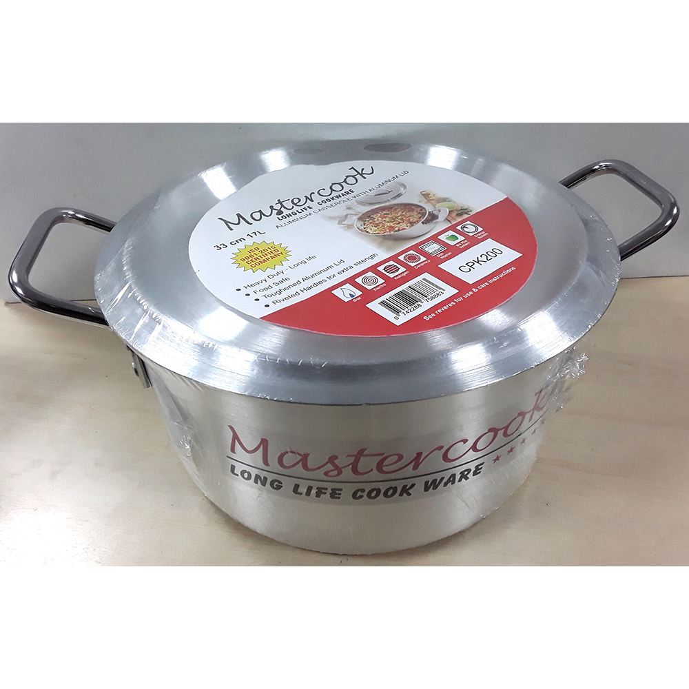 Mastercook Heavy Duty Aluminium Casserole Stockpot Pan Pot Dish with Lid Kitchen - Picture 9 of 9