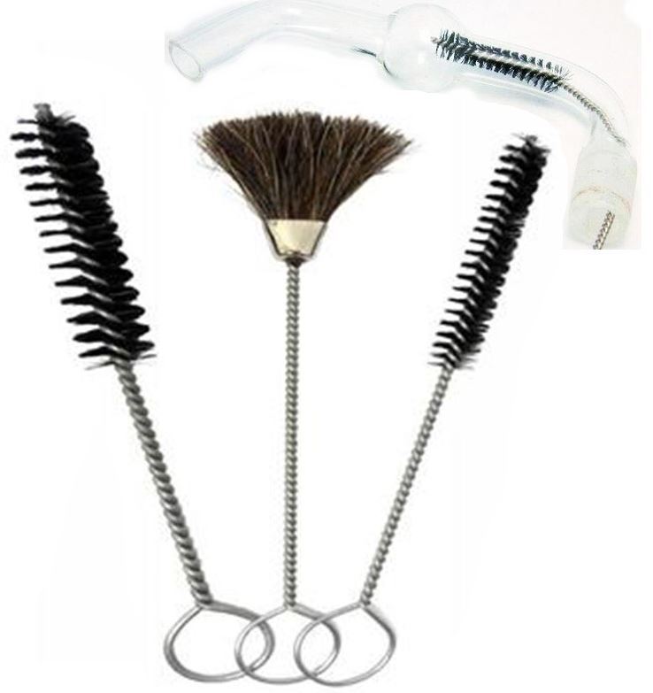 Mini Pipe Cleaning Brushes Nylon Stainless Steel Flexible Glass Bottle