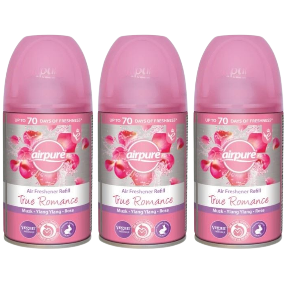 3 Airpure Air Freshner Refill 250ml Automatic Home Office Odor Control Vegan - Bild 3 von 12
