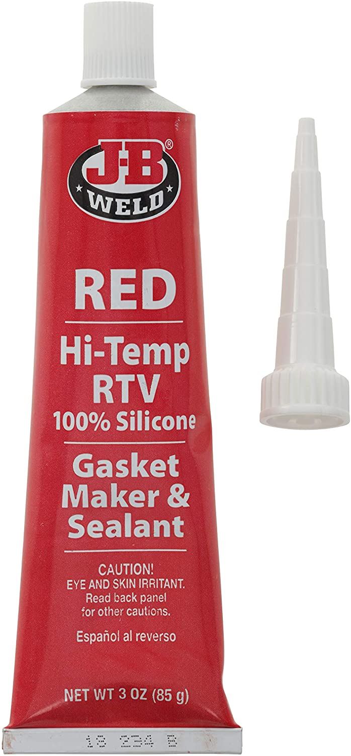 JBWeld Red HiTemp RTV Silicone Instant Gasket Maker Sealant Dressing