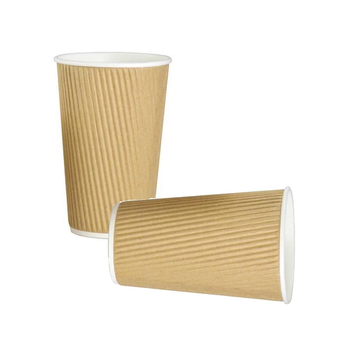 Disposable Coffee Cups 8oz 12oz 16oz Paper Cups Kraft Cups Hot Drinks Reusable - Bild 17 von 18