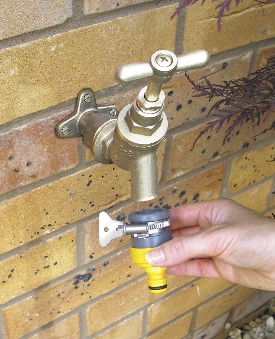 Hozelock 2176 Round Tap Connector Indoor outdoor Garden Hose Pipe Adaptor Water eBay