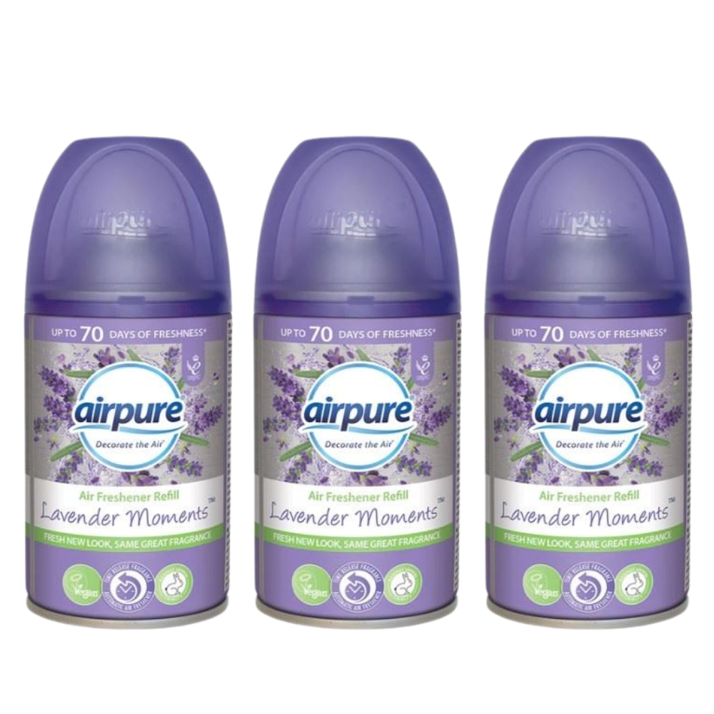 3 Airpure Air Freshner Refill 250ml Automatic Home Office Odor Control Vegan - Bild 8 von 12