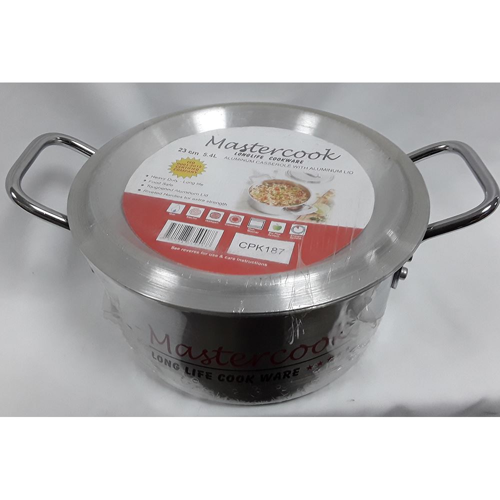 Mastercook Heavy Duty Aluminium Casserole Stockpot Pan Pot Dish with Lid Kitchen - Picture 5 of 9