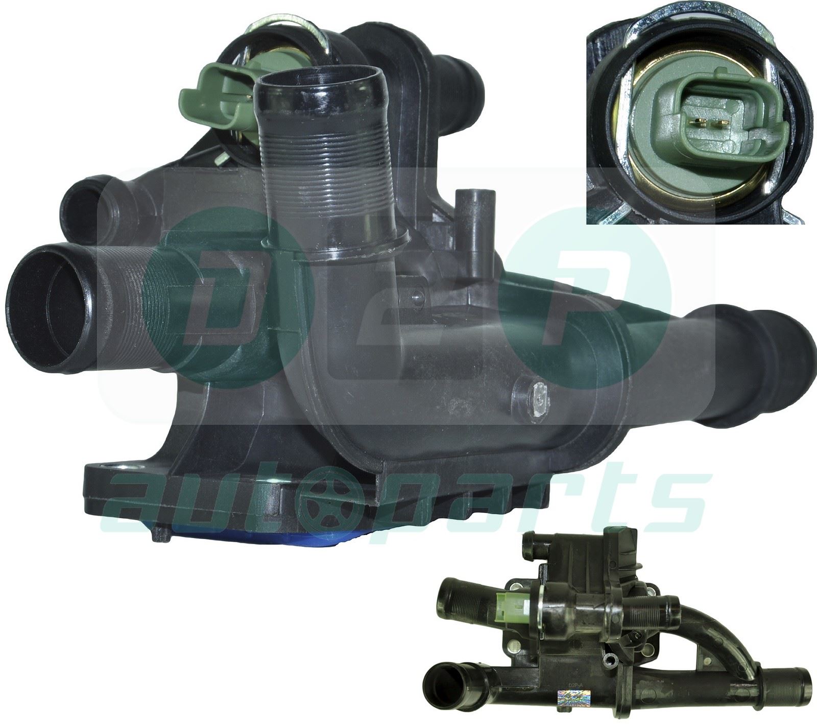 THERMOSTAT With Housing For Ford Fiesta V Vi Focus Mk2 Fusion Mondeo Iv ...