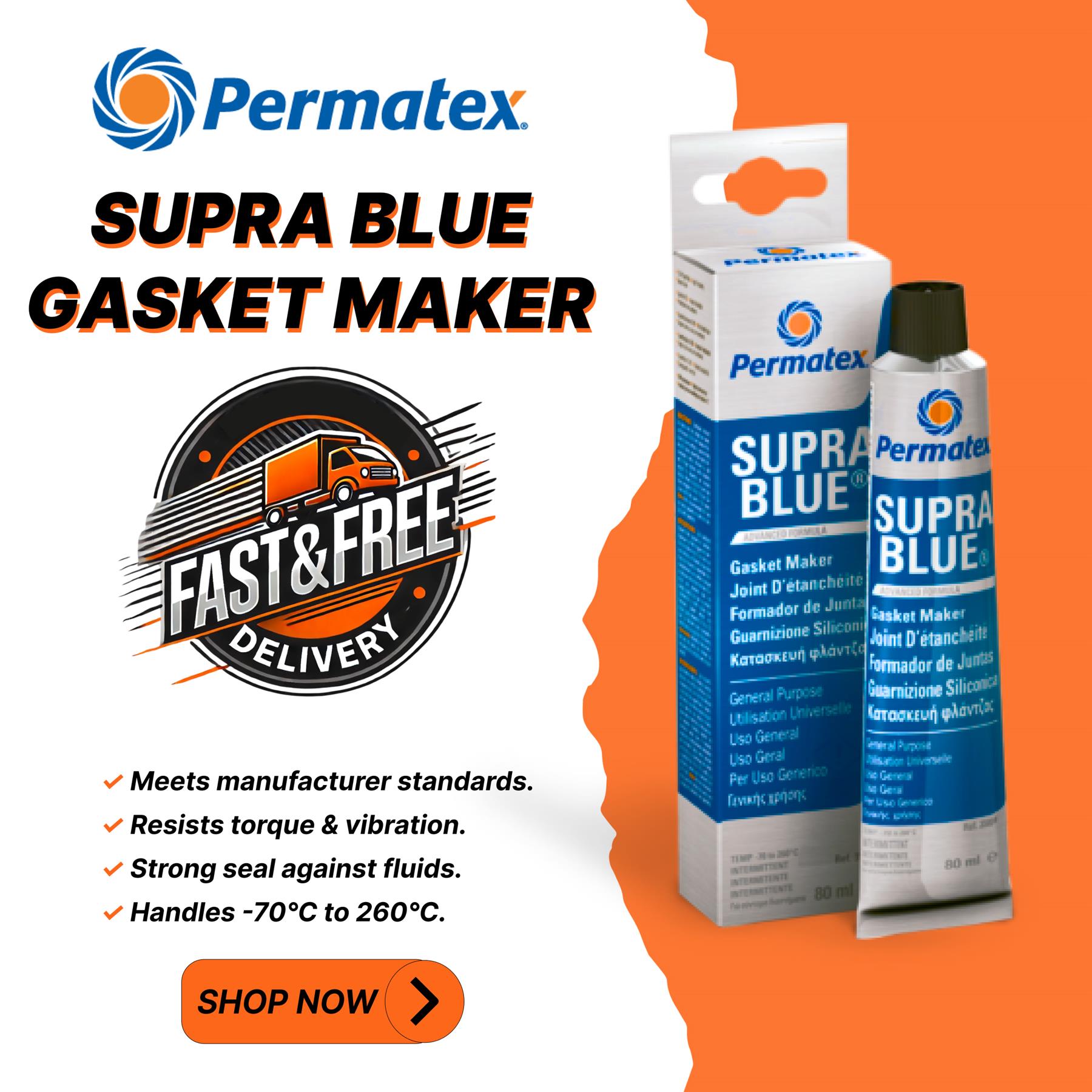 Permatex Supra Blue reliable Gasket Maker 80ml