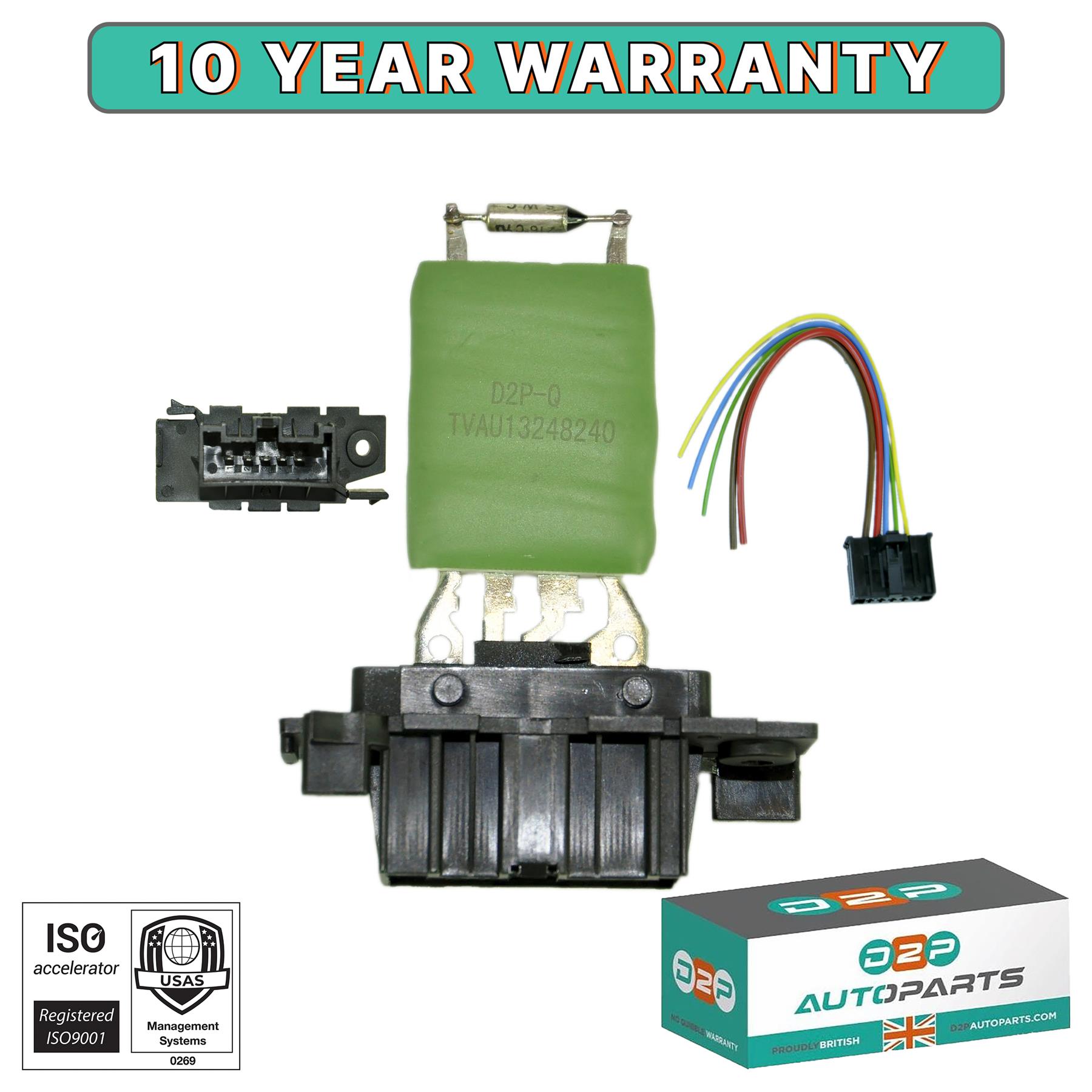 Résistance Moteur Ventilateur Pour Opel Corsa D / Fiat Punto / Alfa Romeo Mito - Réf 13248240