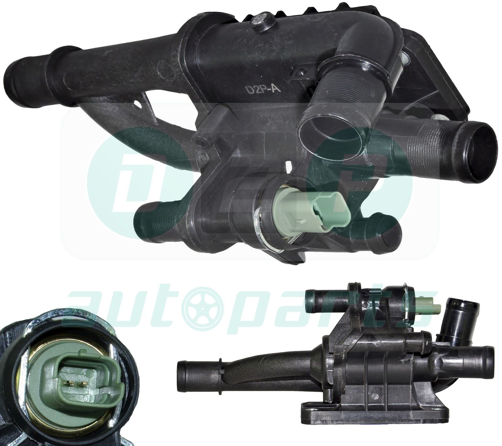 THERMOSTAT WITH HOUSING FOR FORD FIESTA V VI FOCUS MK2 FUSION MONDEO IV