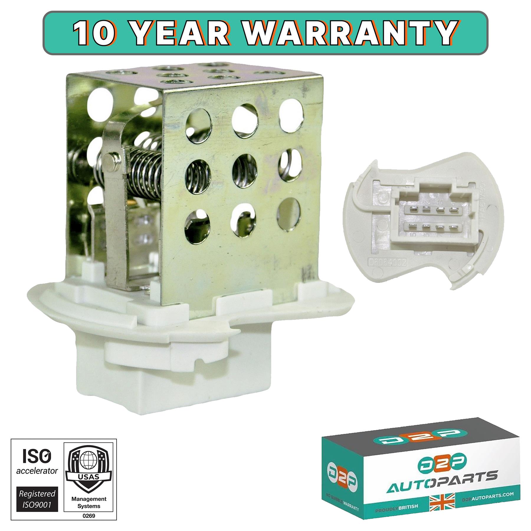 thumbnail image 2 of Blower Heater Resistor With Plug For Renault Master Mk2 / Vauxhall Movano Mk1 2 of 6
