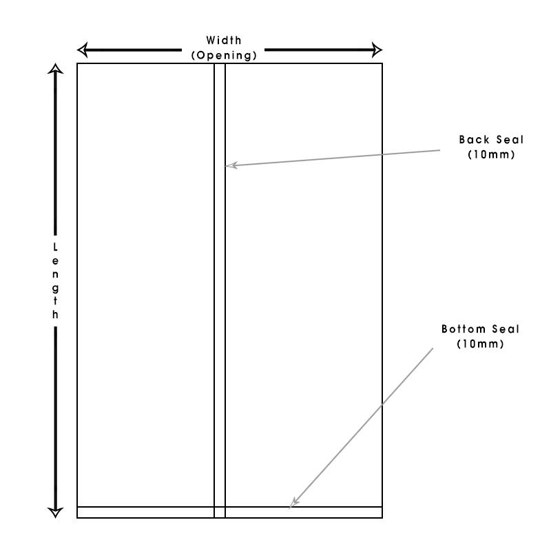 Clear Plastic Bags - Cello Poly Heat Seal Heavy Duty Strong