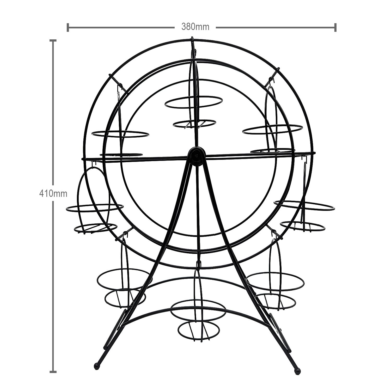 Silver & Black Cake / Cupcake Ferris Wheel Stands - Various Pack Sizes Available - Picture 6 of 11