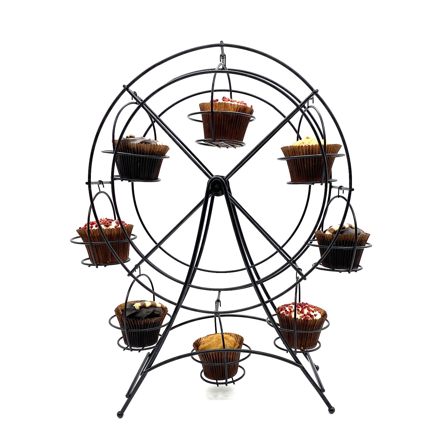 Silver & Black Cake / Cupcake Ferris Wheel Stands - Various Pack Sizes Available - Picture 4 of 11