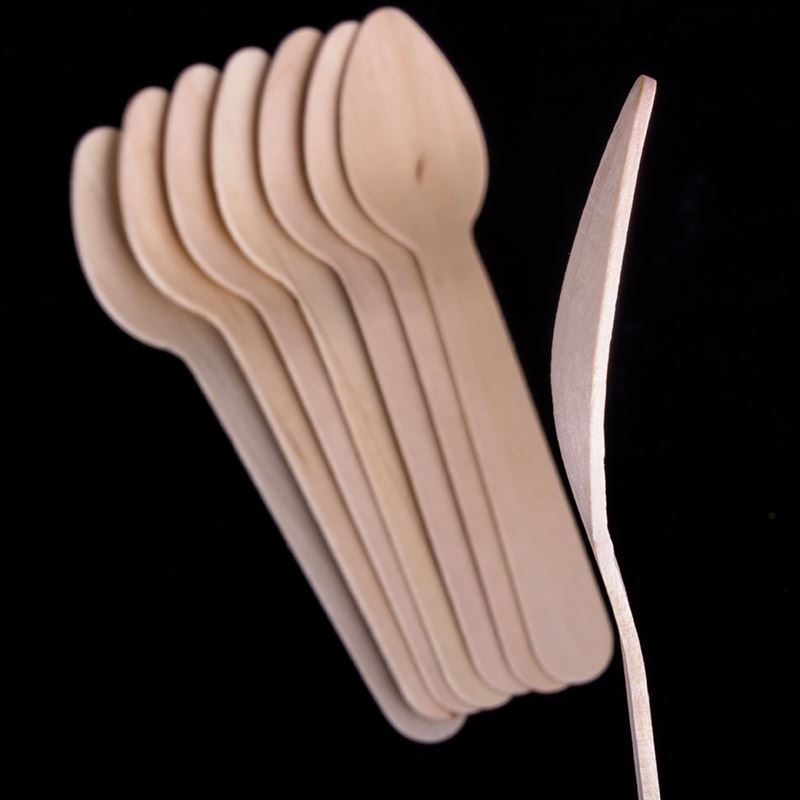 Wooden Tea Spoons Disposable Wooden Cutlery Eco Biodegradable eBay