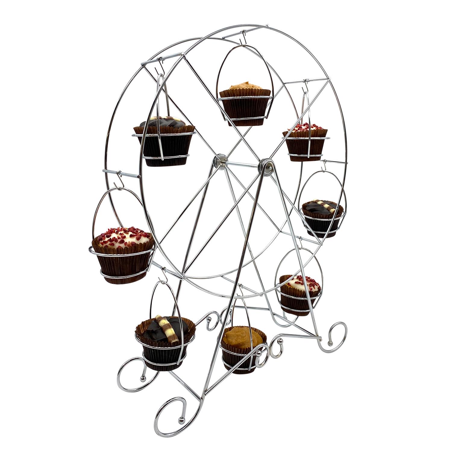 Silver & Black Cake / Cupcake Ferris Wheel Stands - Various Pack Sizes Available - Picture 8 of 11