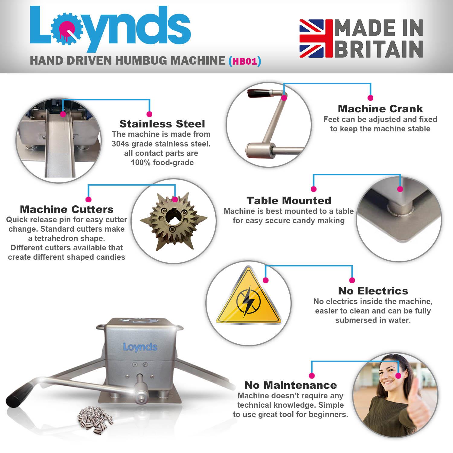 Loynds Humbug Berlingot Candy Machine - Easy to Operate Artisan Candy Equipment