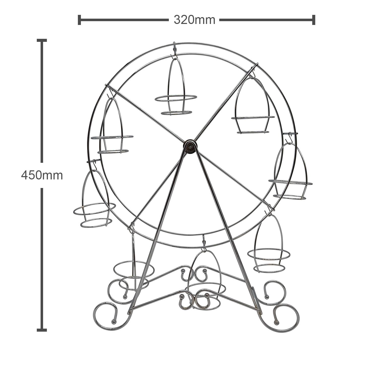 Silver & Black Cake / Cupcake Ferris Wheel Stands - Various Pack Sizes Available - Picture 11 of 11