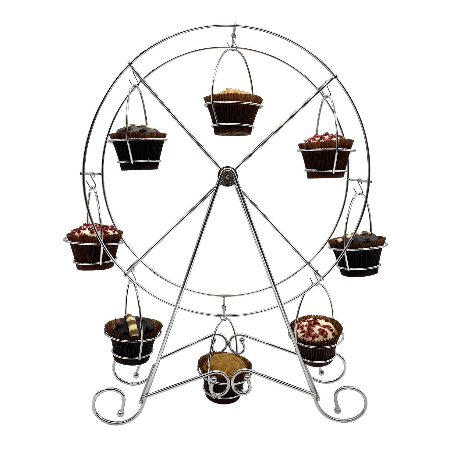 Silver & Black Cake / Cupcake Ferris Wheel Stands - Various Pack Sizes Available - Picture 9 of 11