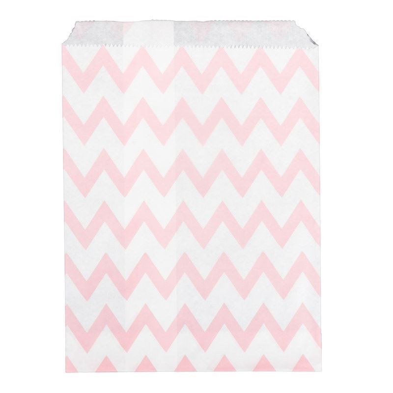 Big Purple Chevron Coloured Paper Bags x100 sweet treat gift