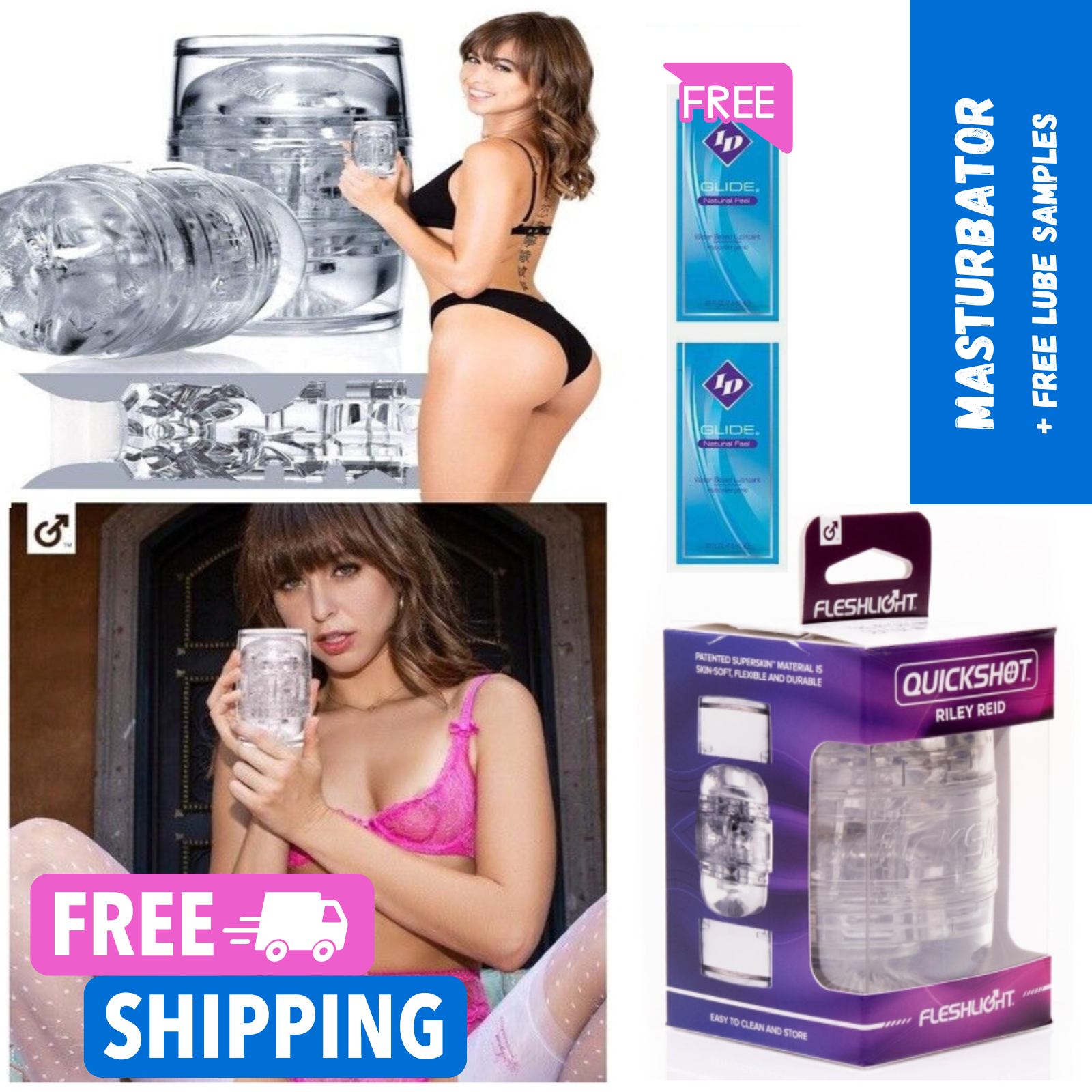 Masturbator Fleshlight Quickshot Riley Reid Waterproof Male - Picture 1 of 10