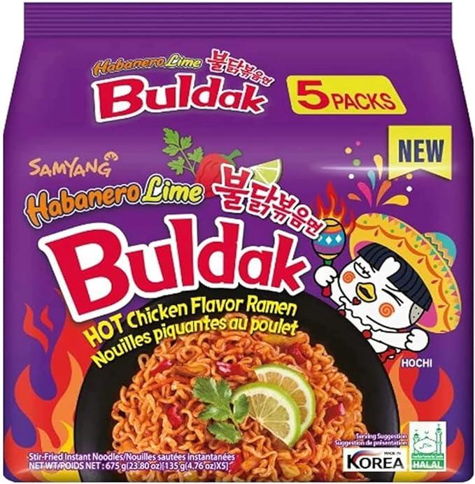 Samyang Buldak Hot Chicken, Carbonara, 2X Spicy, Kimchi, Jjajang and Habanero - Picture 4 of 7