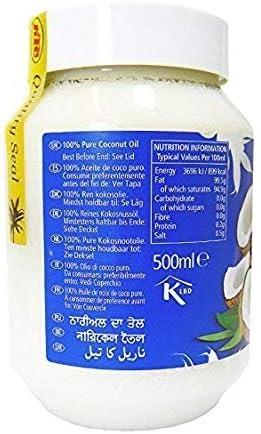 KTC 100% Pure Coconut Oil - 500ml (Pack of 1/ 2/ 6 &12) | | Cold Pressed - Picture 11 of 12