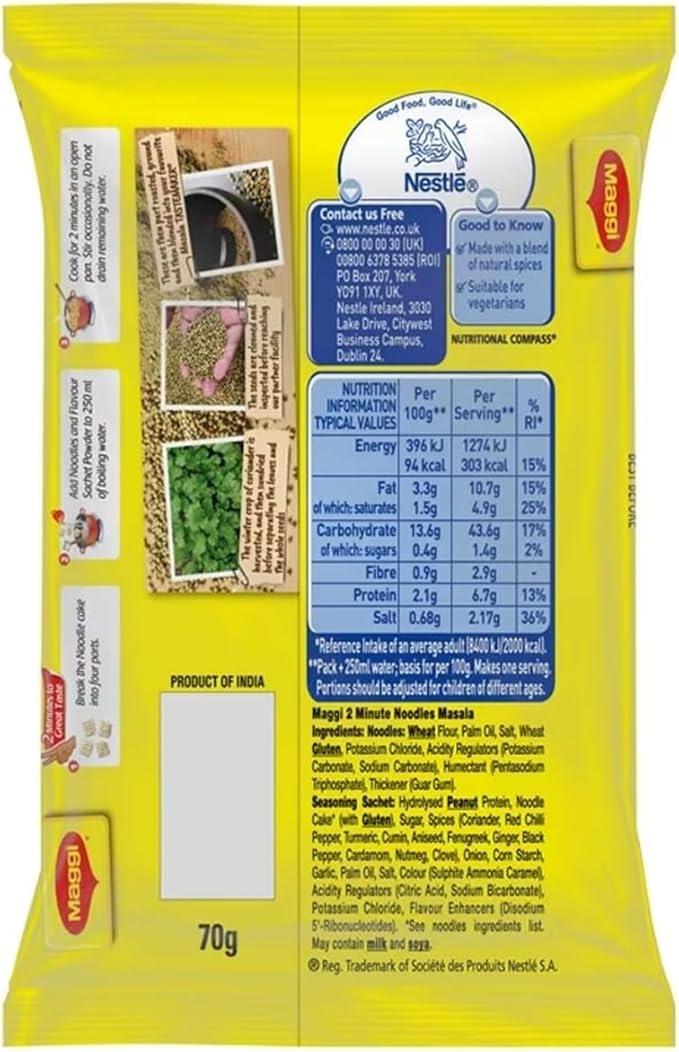 Maggi Malaysian Curry & Chicken, Veg Atta & 2 Minute Noodles (Pack of 20 & 30) - Picture 11 of 13