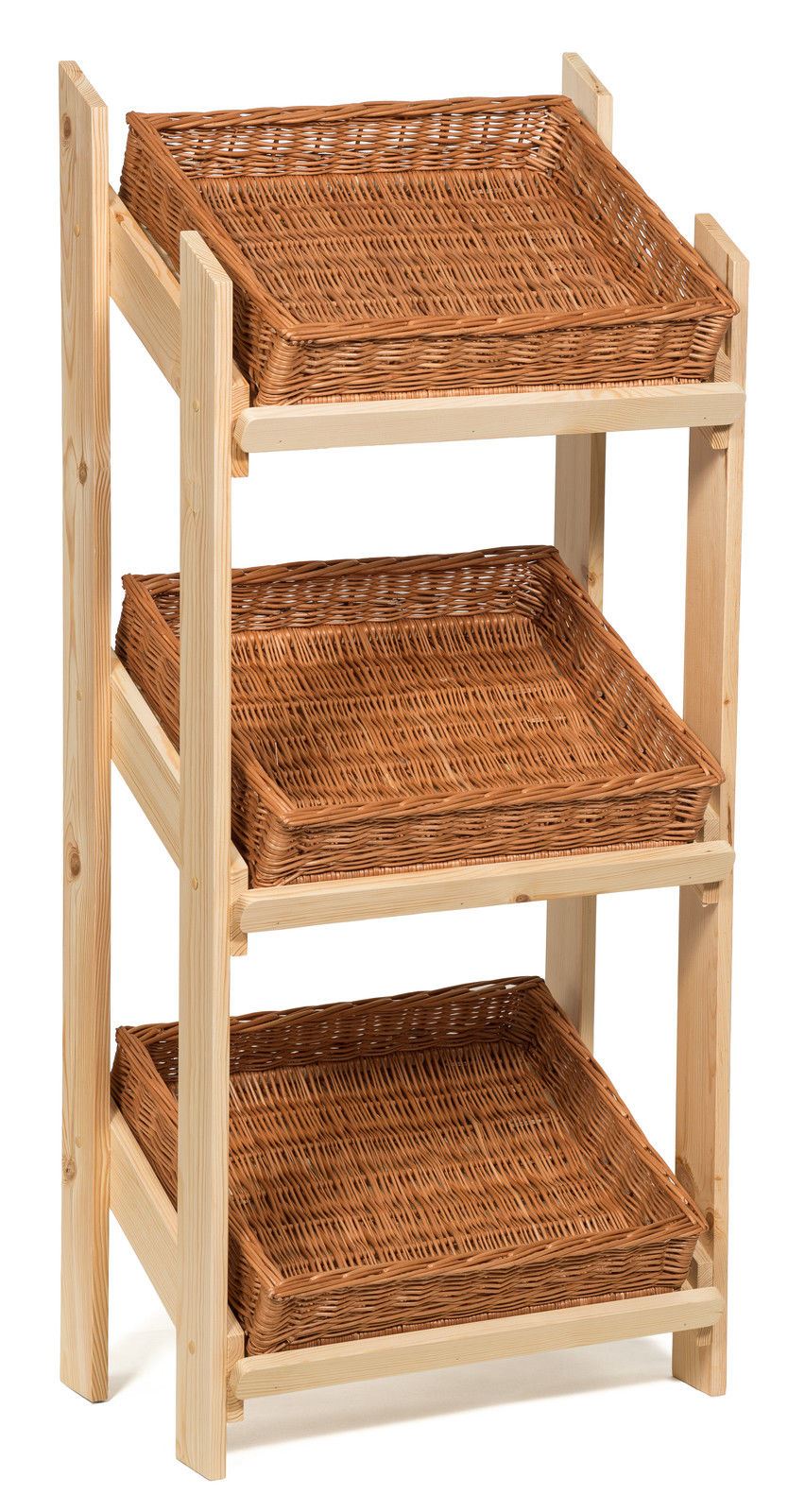 Wooden Retail Display Floor Stand with Baskets 5060367922235 eBay