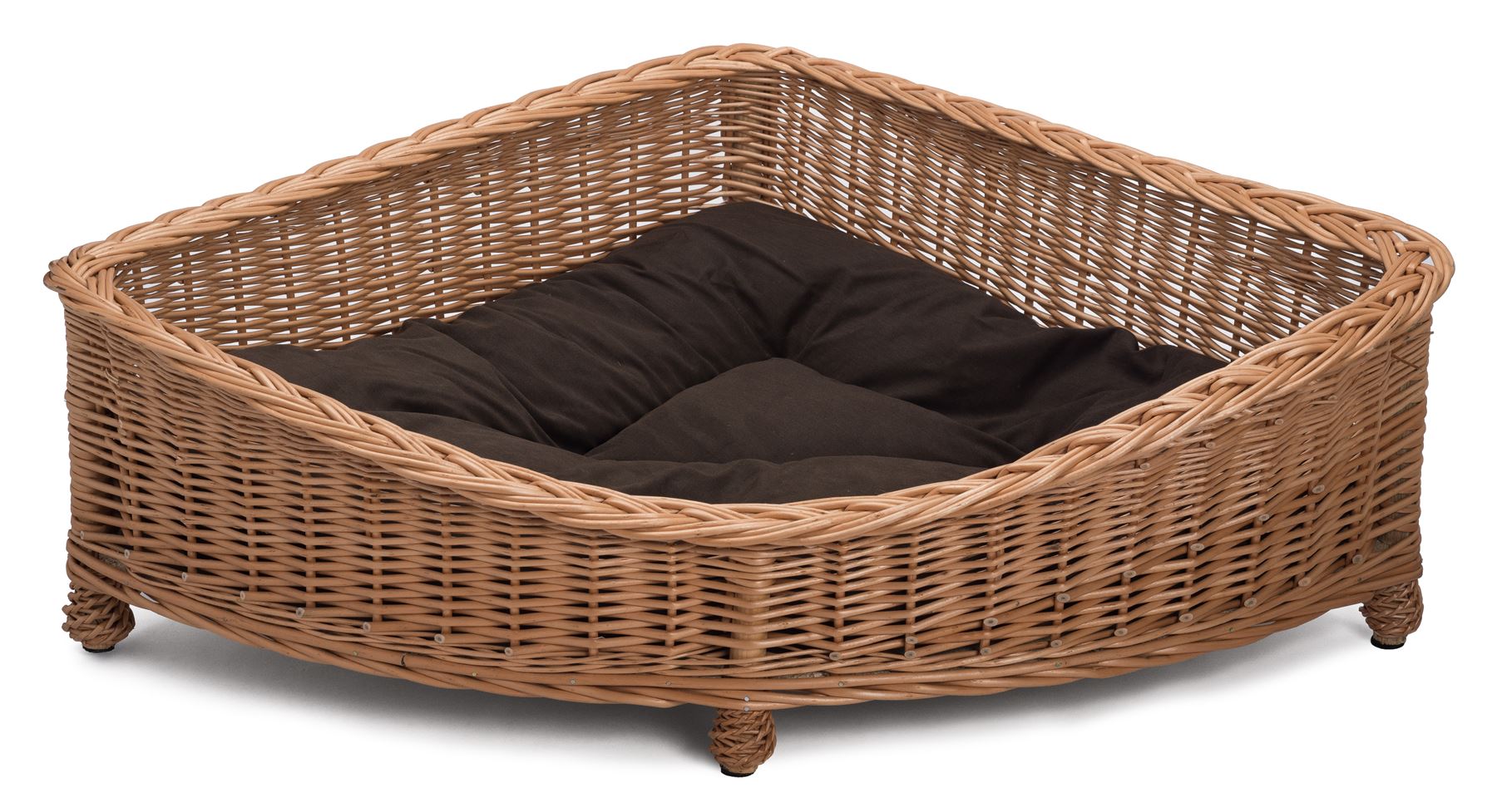 Luxury Wicker Dog Corner Basket Large eBay