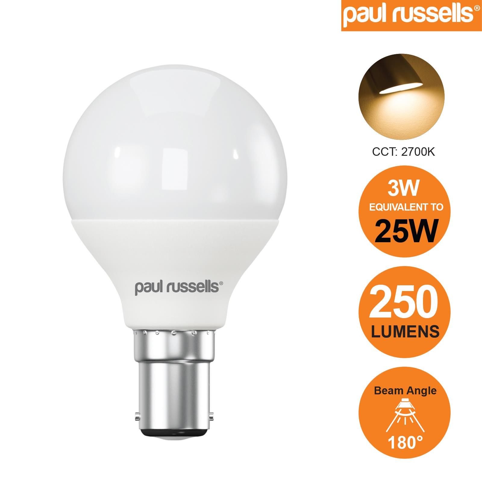 LED Golf Ball Light Energy Savings Bulbs Warm Cool Day Light Frosted Lamps 240V - Picture 8 of 28