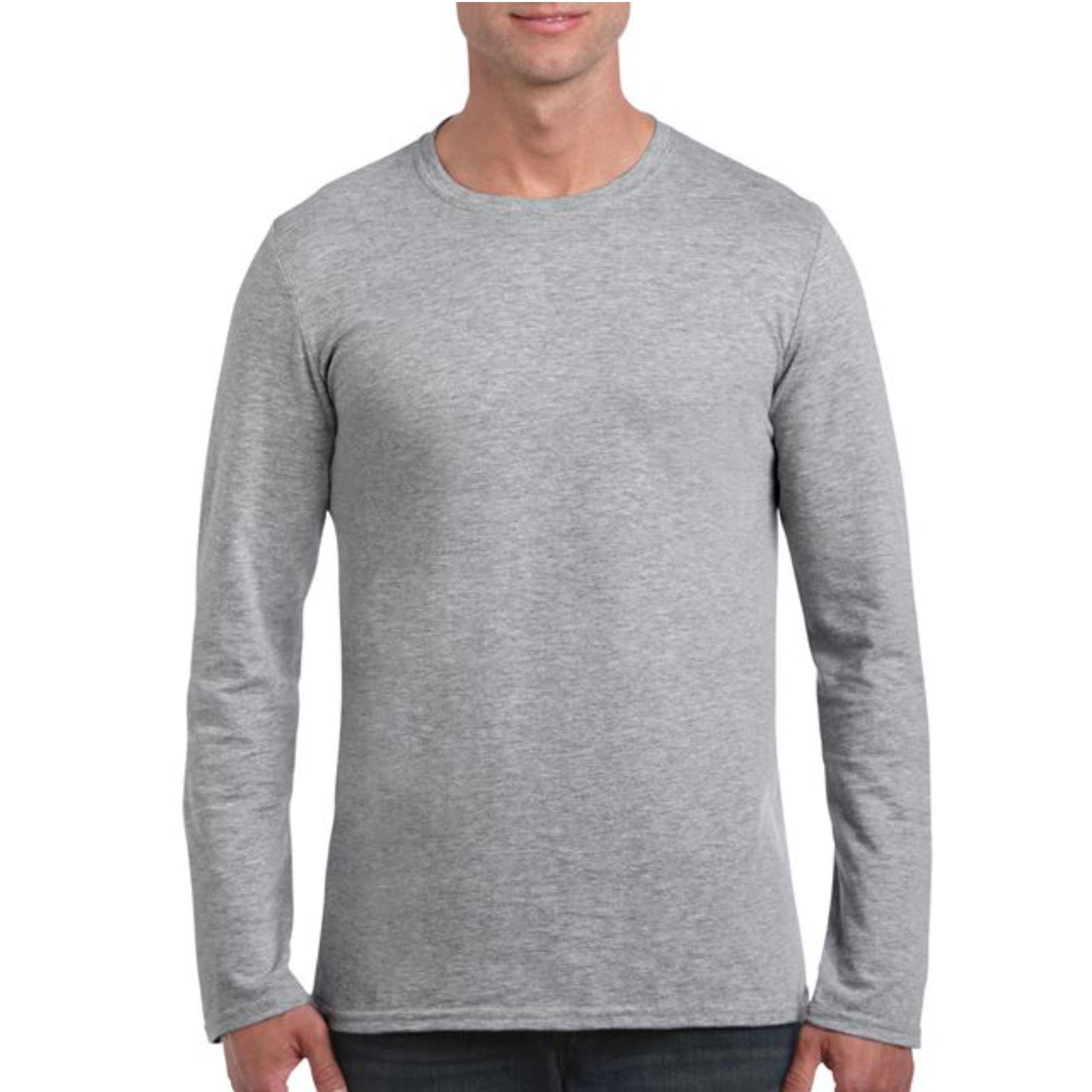 MENS PLAIN 100 Cotton Full/Long SleeveTShirts Tee Shirt Size S3XL