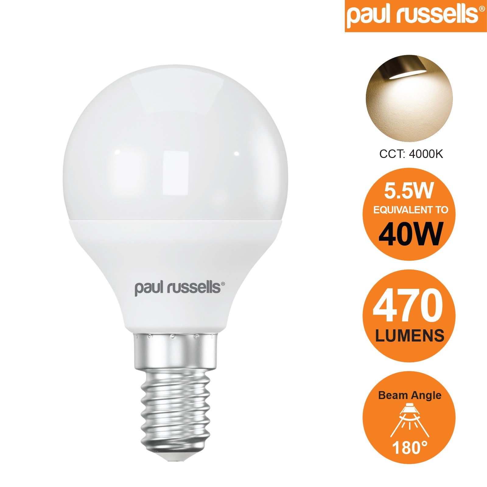 LED Golf Ball Mini Globe Bulbs Warm/Cool/Day Light Small Screw E14 E27 B22 B15 - Picture 13 of 23