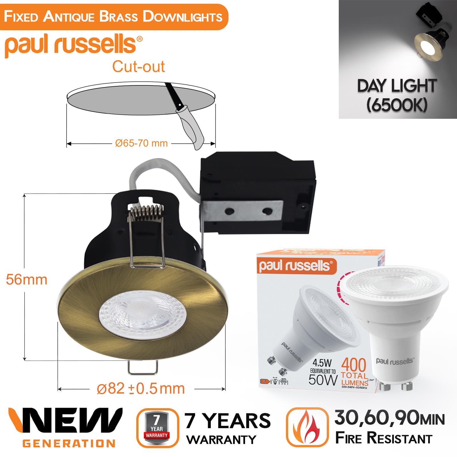 Downlight Feuer bewertet Einbau Fest Küche Spot IP20 GU10 LED Deckenleuchten - Bild 19 von 23