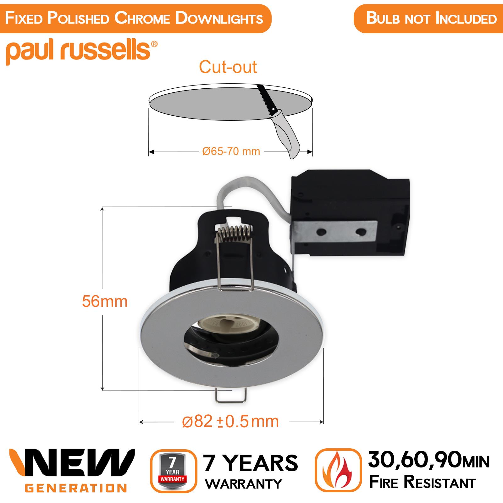 Downlight Feuer bewertet Einbau Fest Küche Spot IP20 GU10 LED Deckenleuchten - Bild 20 von 23