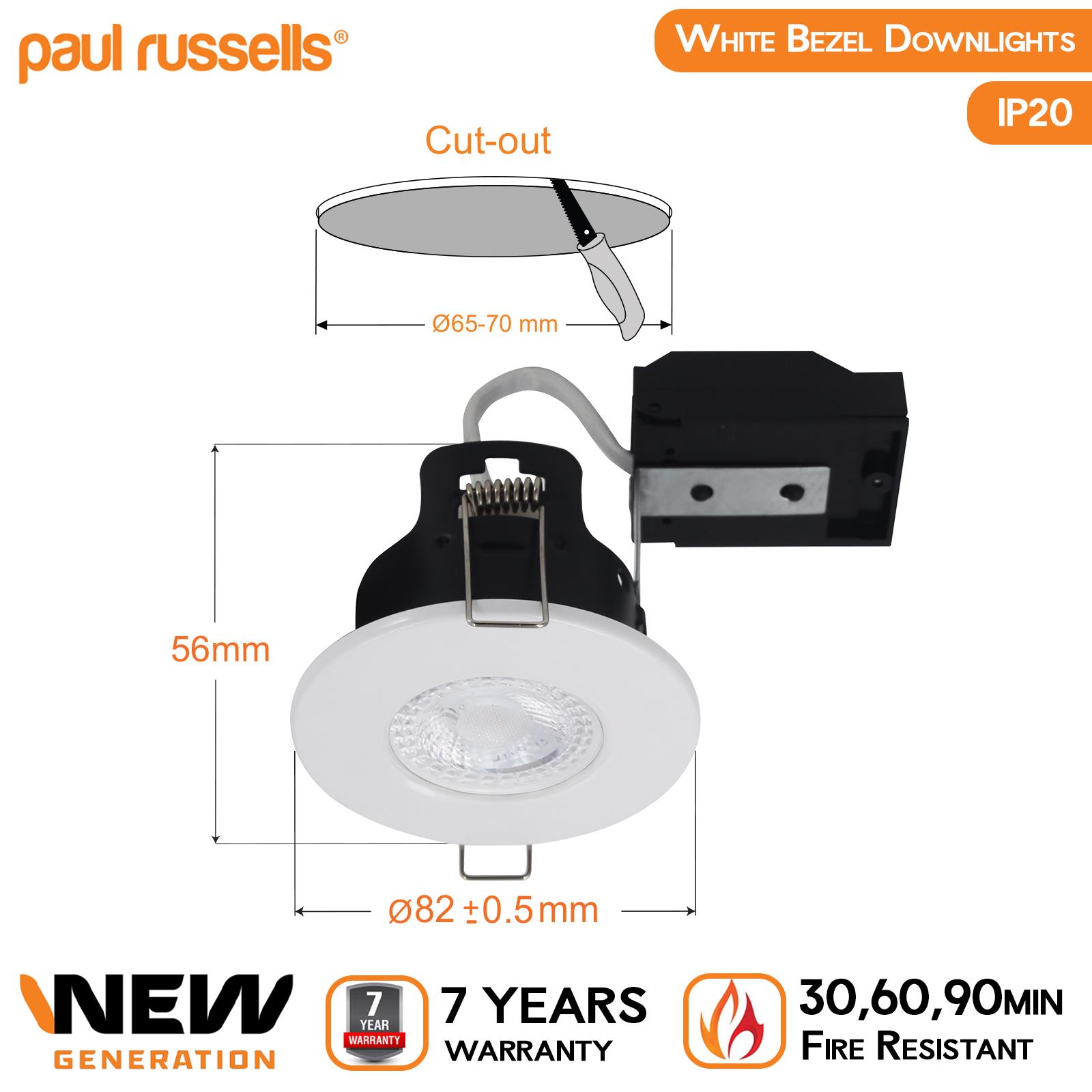 LED Fire Rated Recessed Downlight Spotlight GU10 Down Lights Ceiling Spot Light - Picture 10 of 19