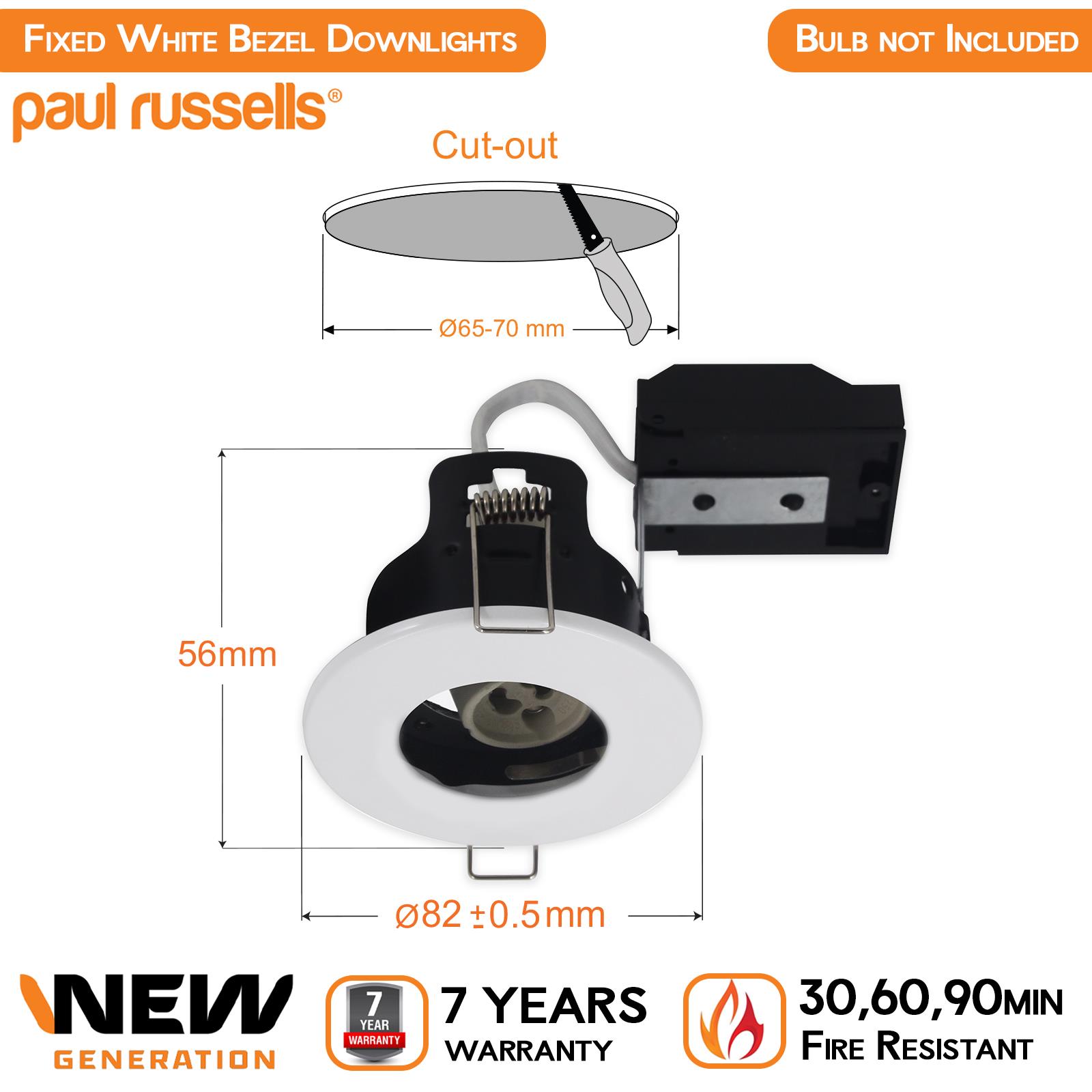Downlight Feuer bewertet Einbau Fest Küche Spot IP20 GU10 LED Deckenleuchten - Bild 11 von 23