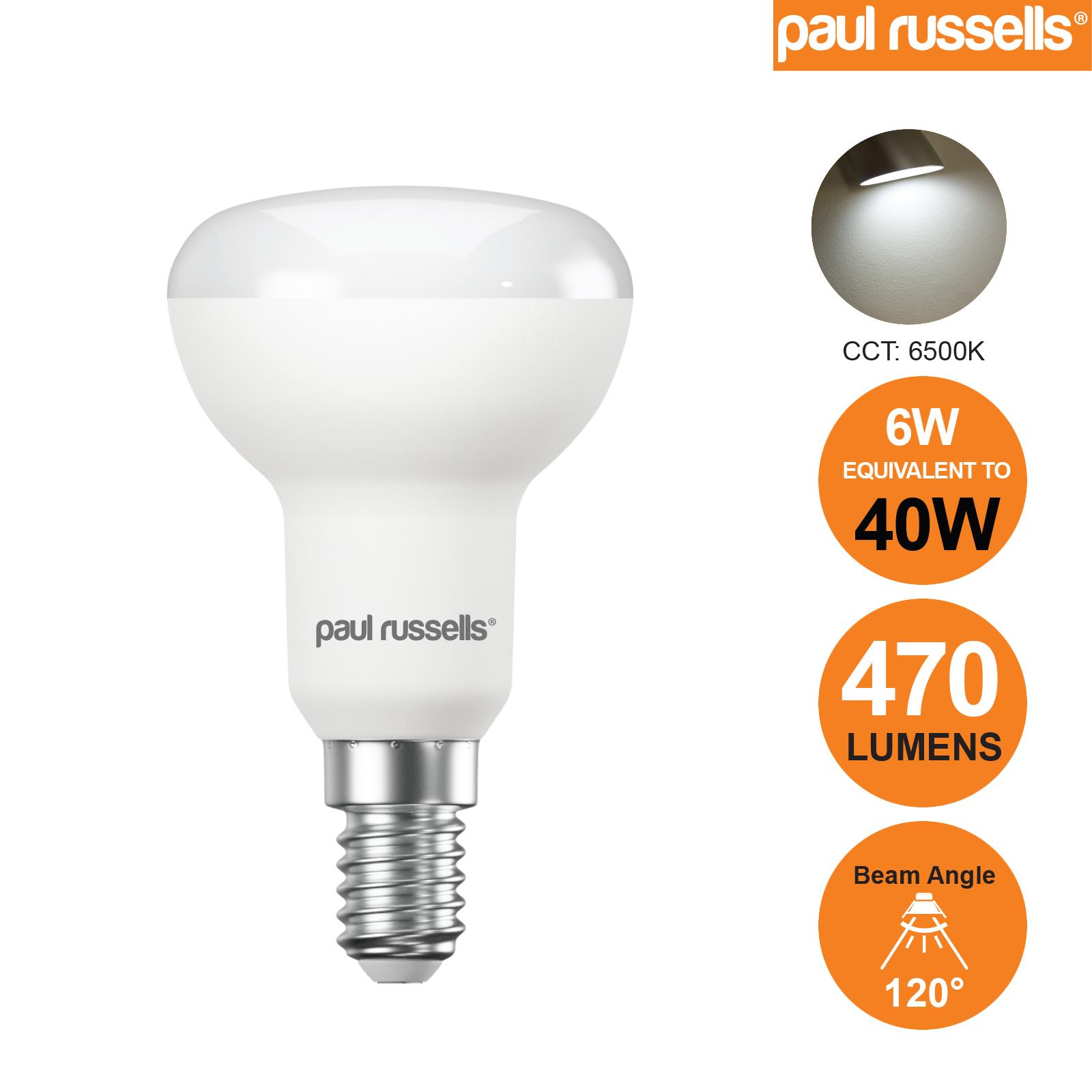 LED R39 R50 R63 R80 Reflector Bulbs Spotlights Warm Cool White Day Light E27 E14 - Picture 10 of 23