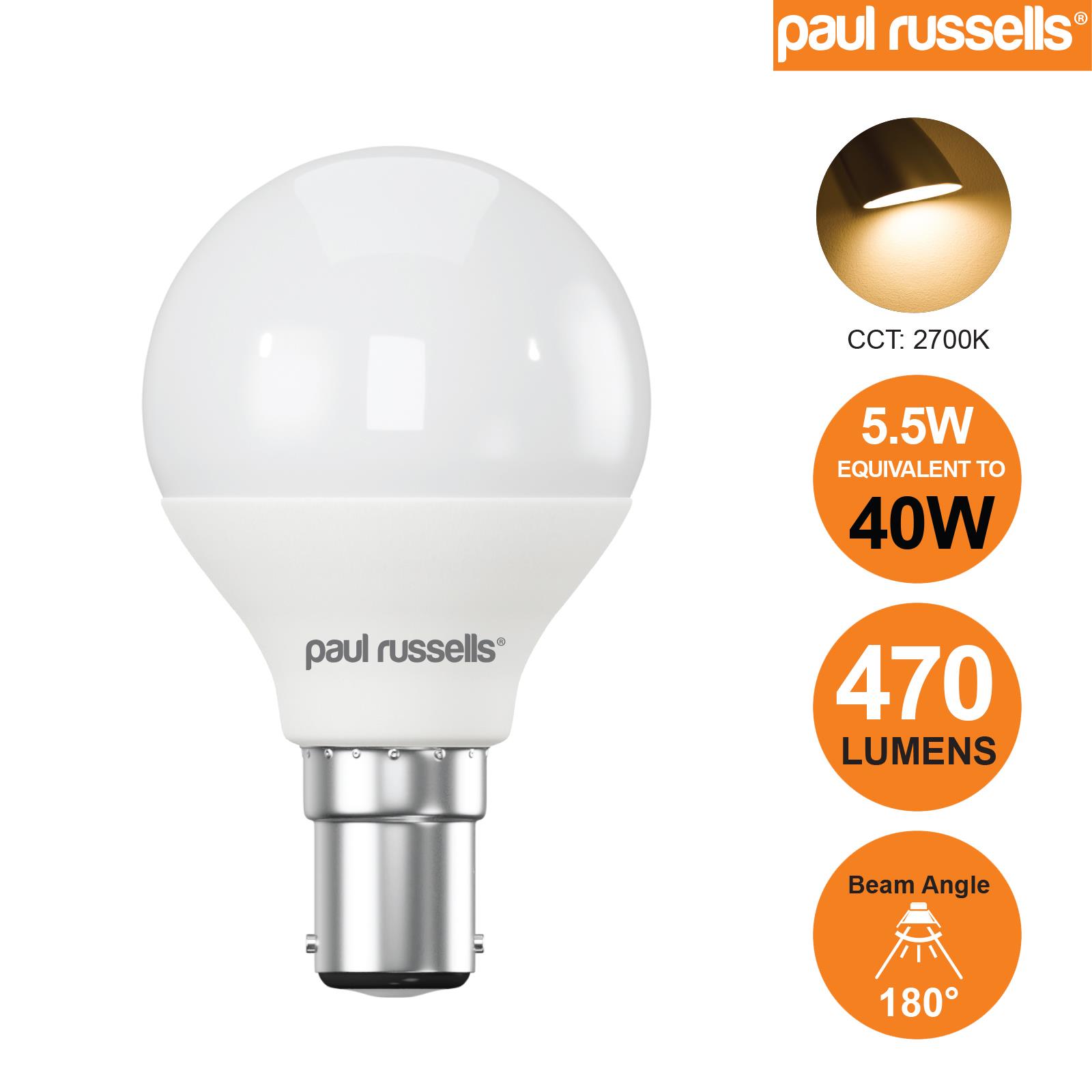 3W 5W 7W LED Golf Ball Light Bulbs Warm/Day white E14 B22 B15 E27 UK £7