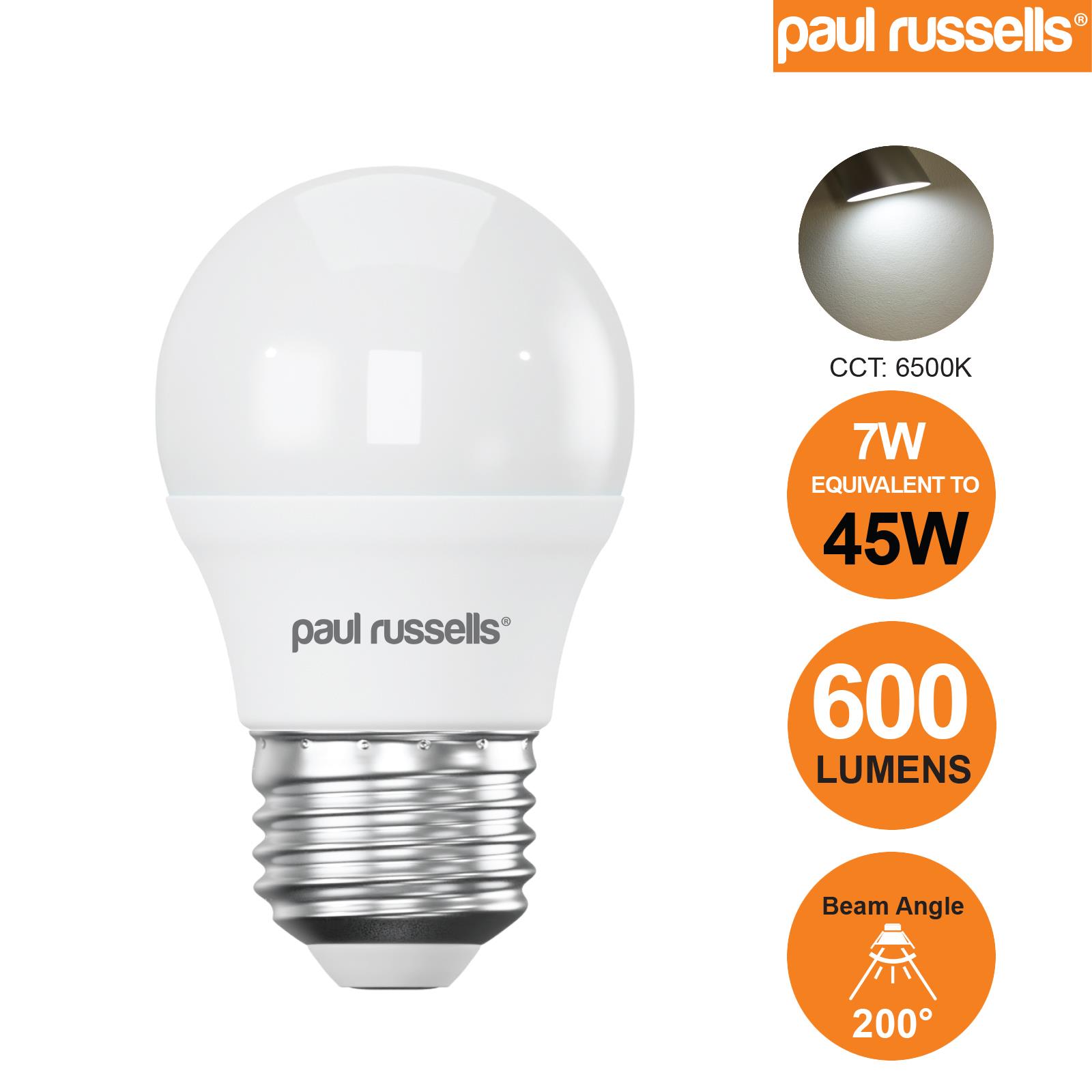 60W/40W/25W LED Round Golf Light Bulbs SES Small Screw E14/B22/E27 Bulb