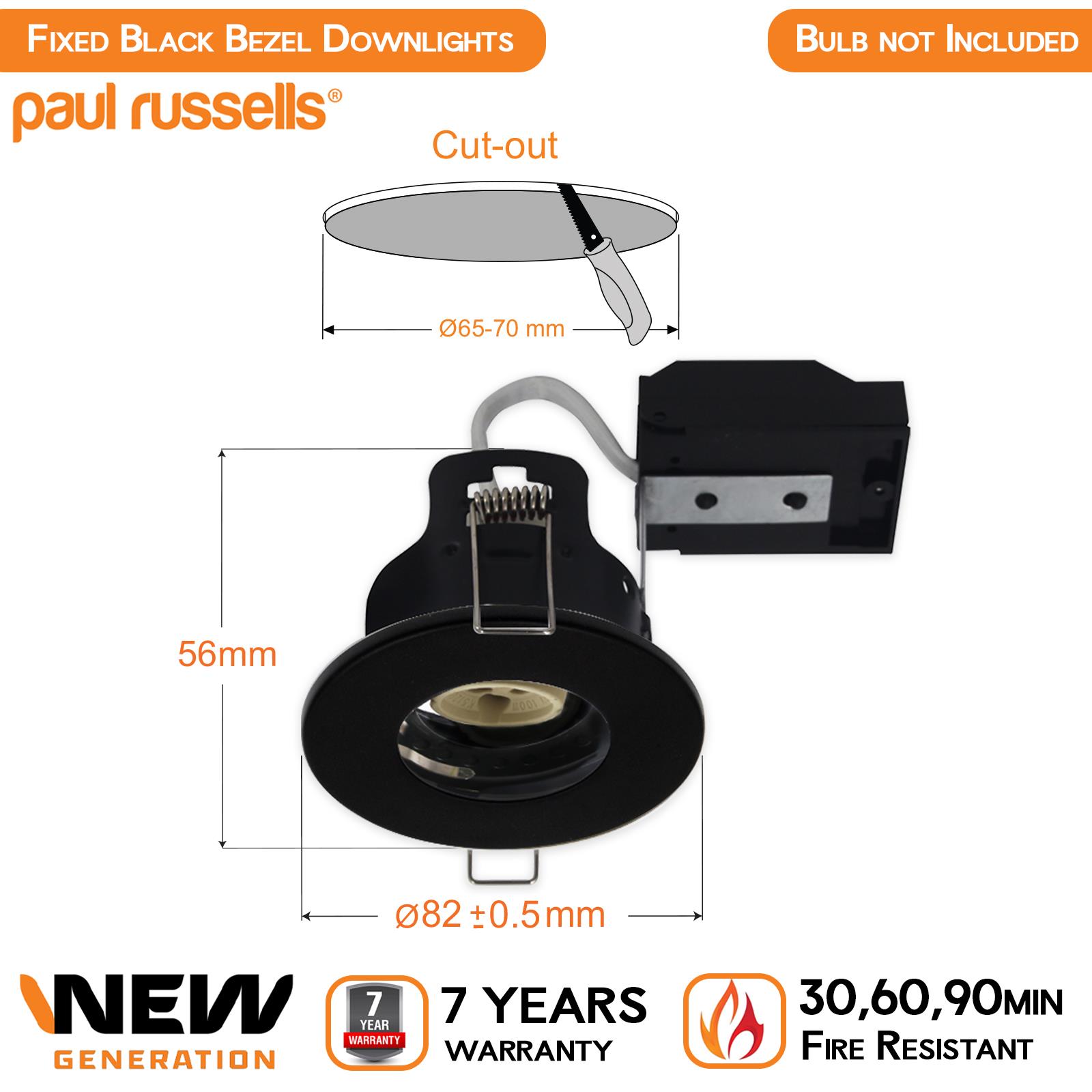 Downlight Feuer bewertet Einbau Fest Küche Spot IP20 GU10 LED Deckenleuchten - Bild 8 von 23