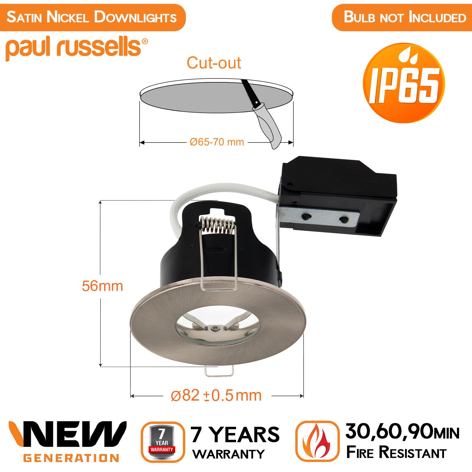 IP65 Fire Rated Downlights Bathroom Dimmable GU10 Spotlight LED Down Light - Picture 10 of 19