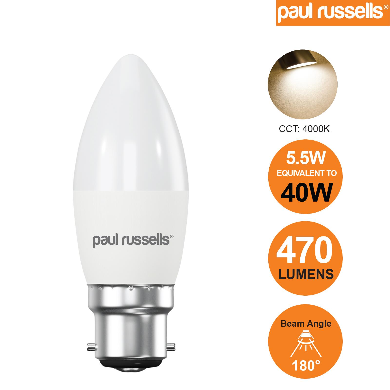 LED Candle Energy Saving Bulb Warm Cool White Day Light SES E14 E27 B15