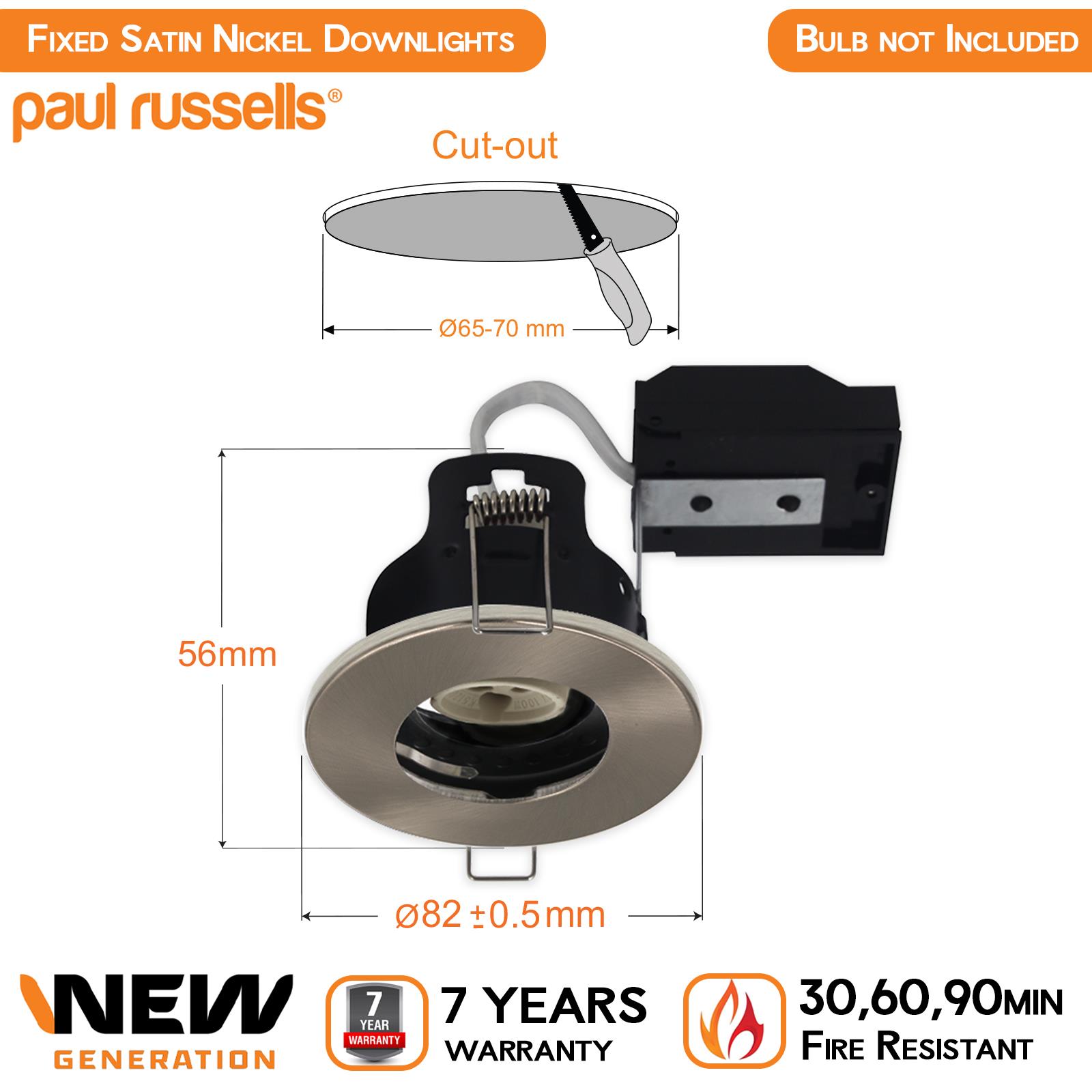 Downlight Feuer bewertet Einbau Fest Küche Spot IP20 GU10 LED Deckenleuchten - Bild 14 von 23