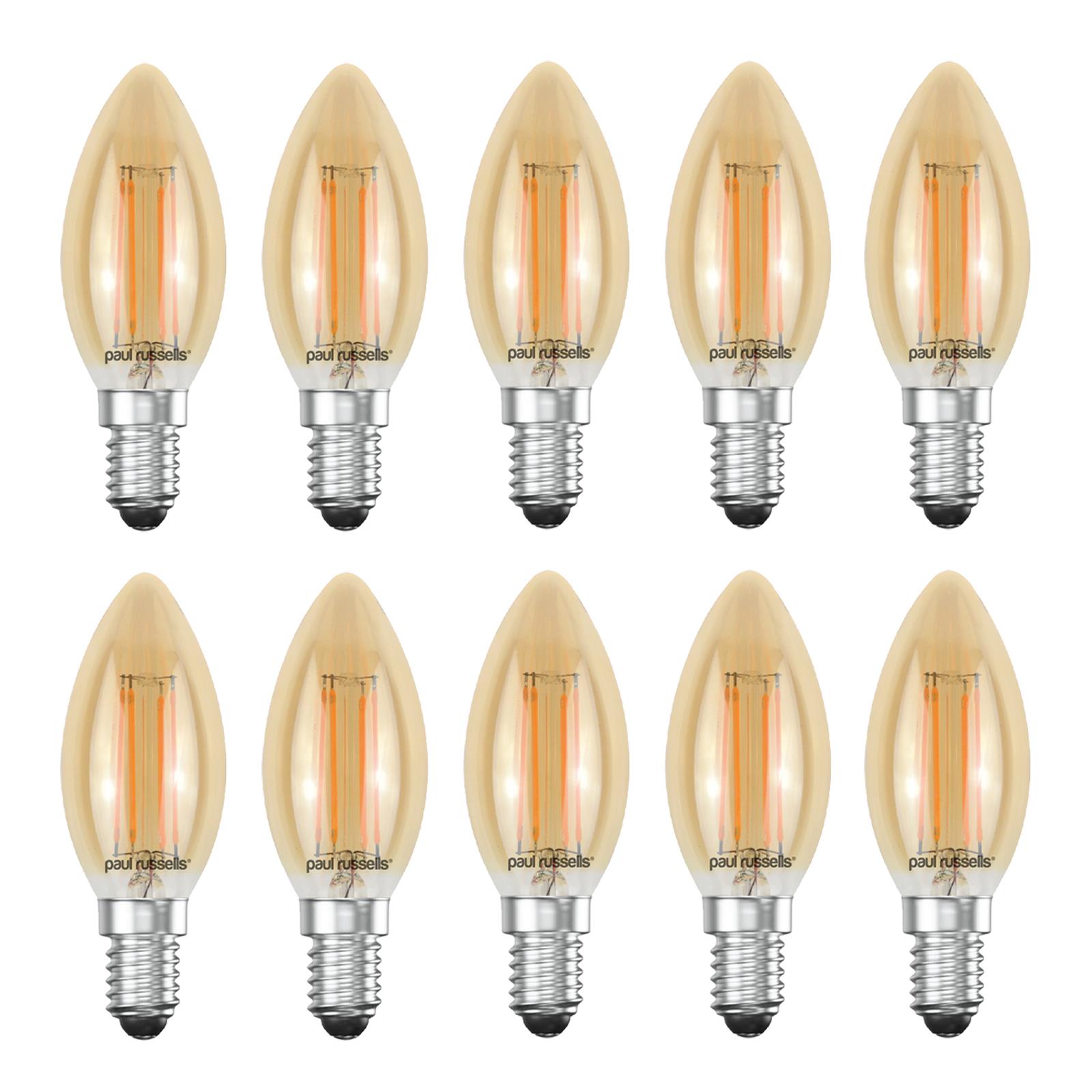 10x E14 E27 Screw In B22 Bayonet LED Vintage Edison Light Bulbs Amber Warm White - Picture 5 of 5