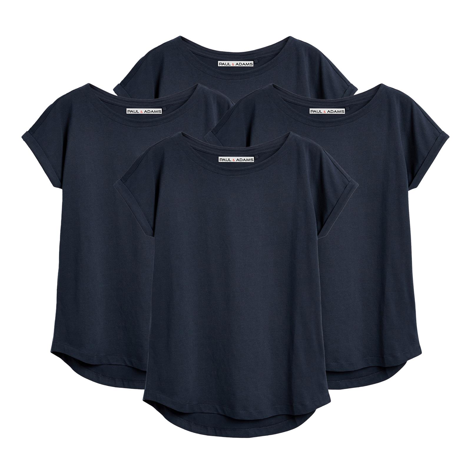 4 Pack Ladies T-Shirt Plain 100% Cotton Cap Sleeve Lot Crew Neck 08-18 T-Shirts - Picture 4 of 81