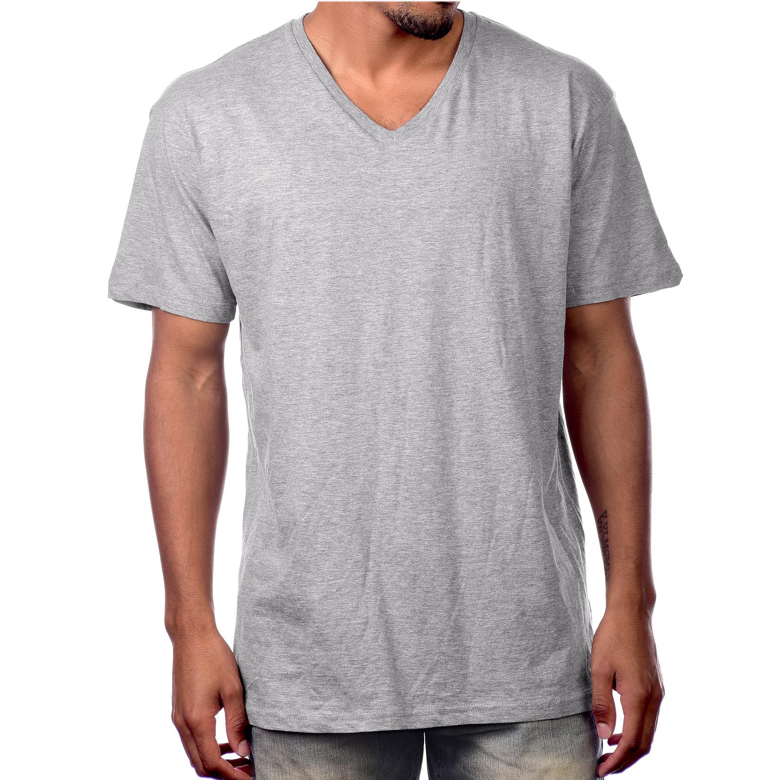 Men’s V Neck T Shirt Regular Fit Short Sleeve Top Short Sleeve Plain 100% Cotton - Picture 10 of 10