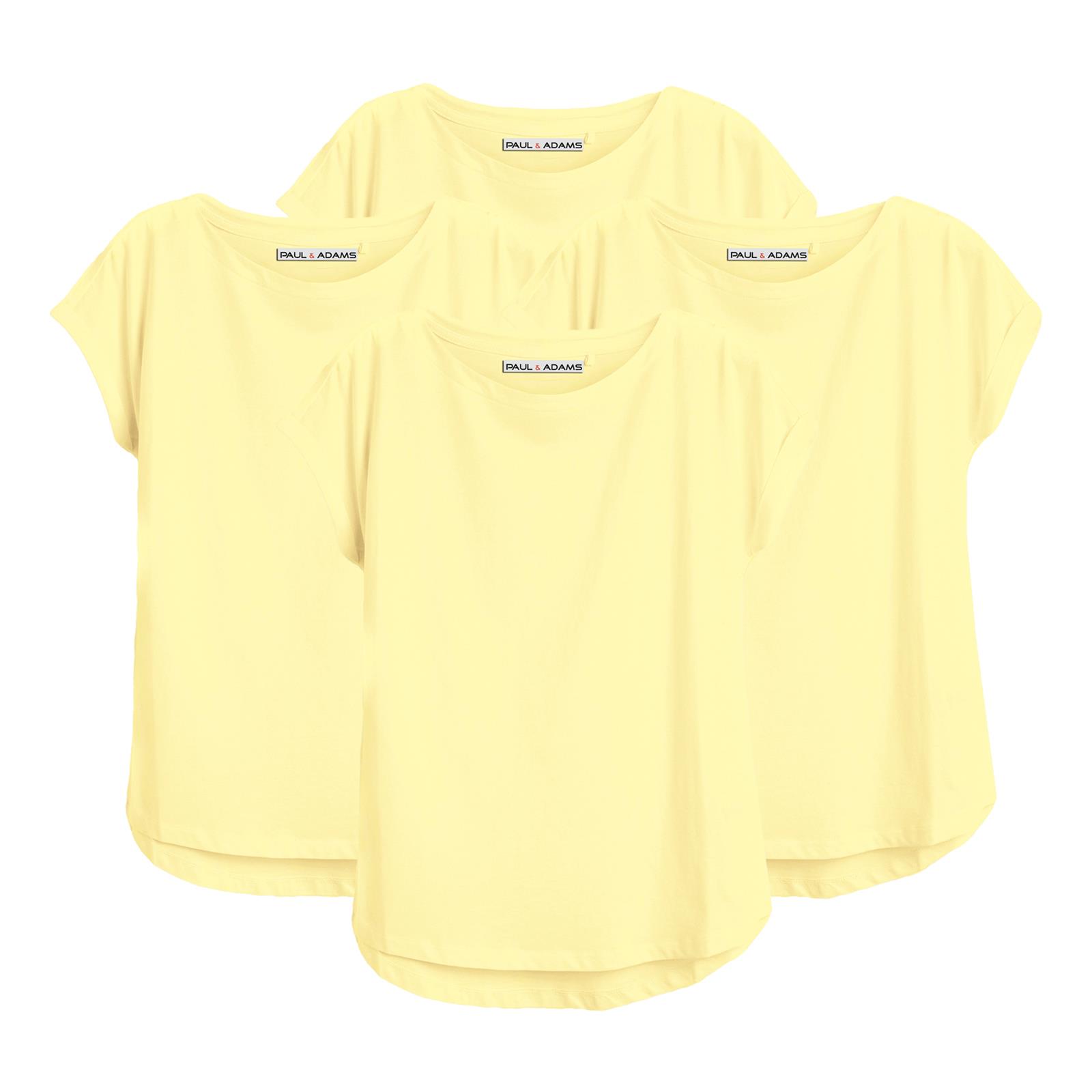 4 Pack Ladies T-Shirt Plain 100% Cotton Cap Sleeve Lot Crew Neck 08-18 T-Shirts - Picture 7 of 81