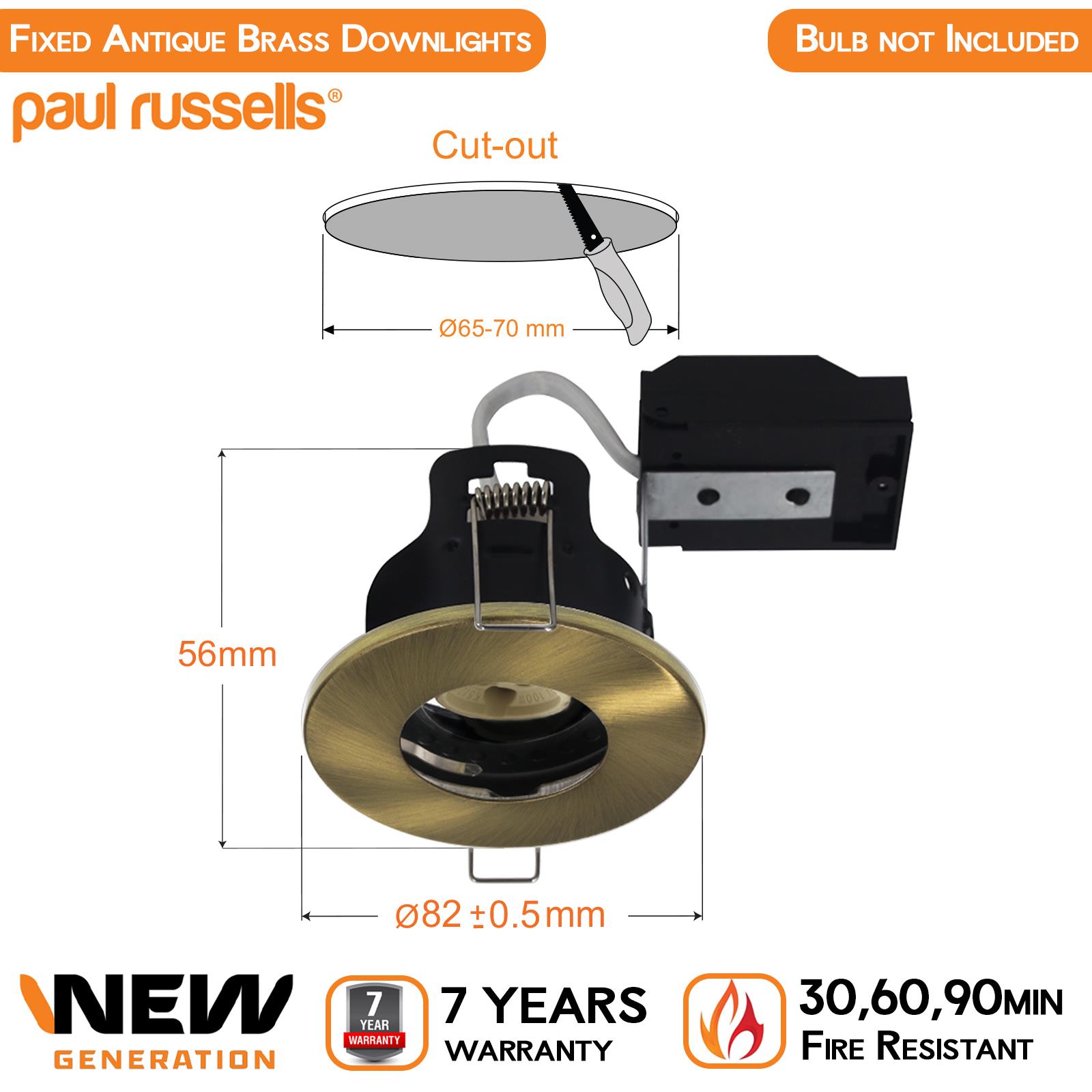 Downlight Feuer bewertet Einbau Fest Küche Spot IP20 GU10 LED Deckenleuchten - Bild 17 von 23