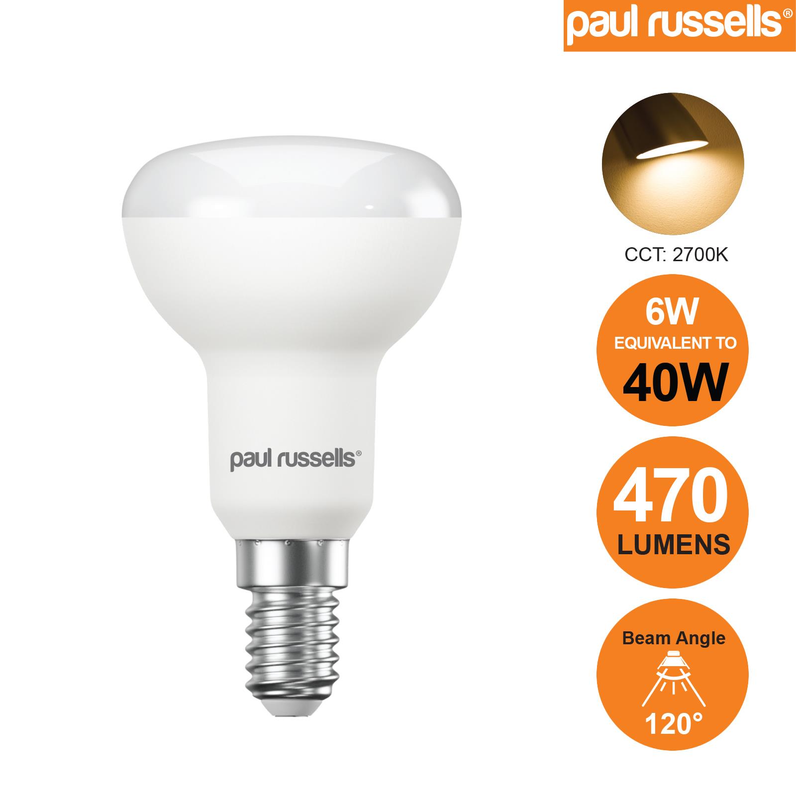 LED R39 R50 R63 R80 Reflector Bulbs Spotlights Warm Cool White Day Light E27 E14 - Picture 11 of 23